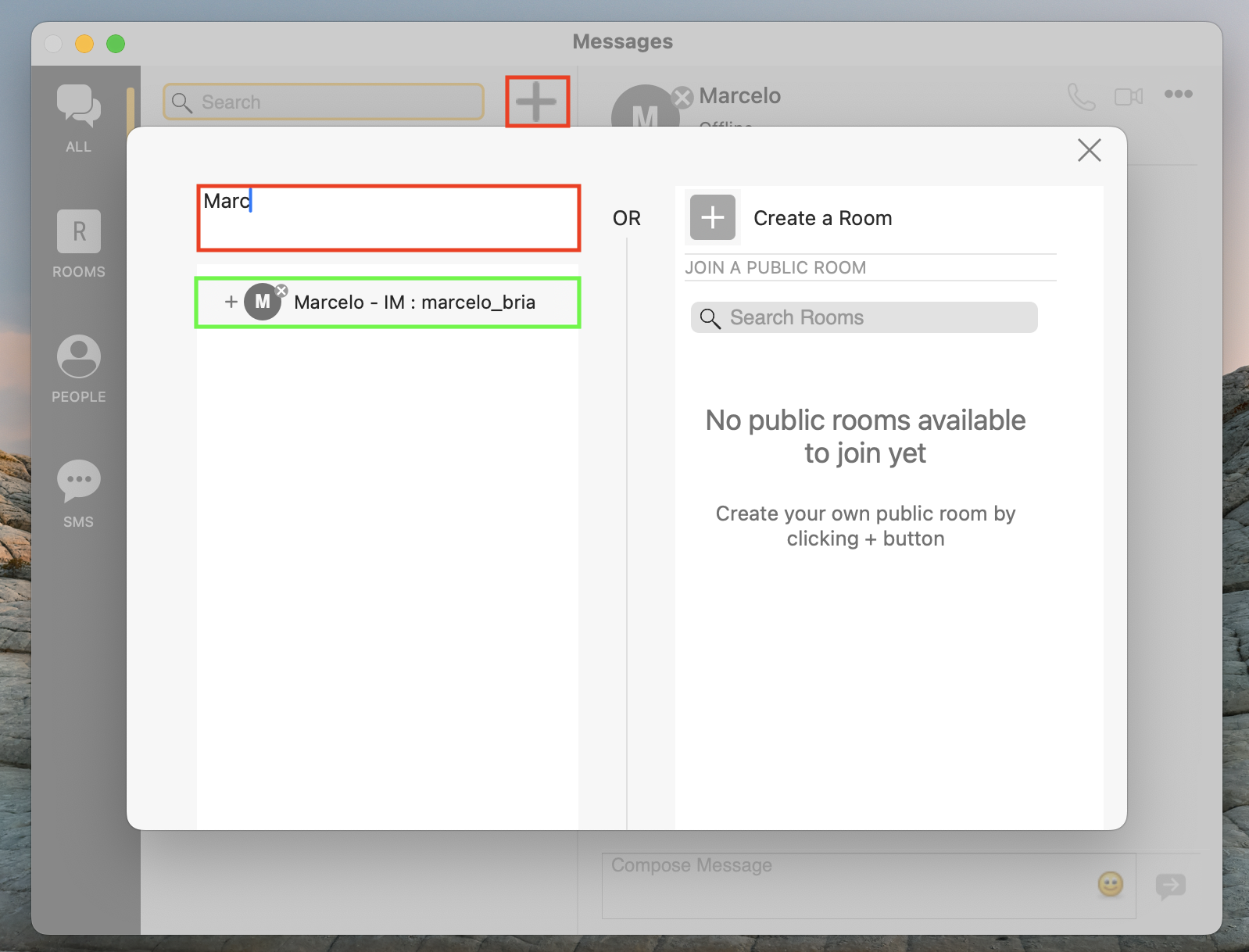 Send IM on macOS