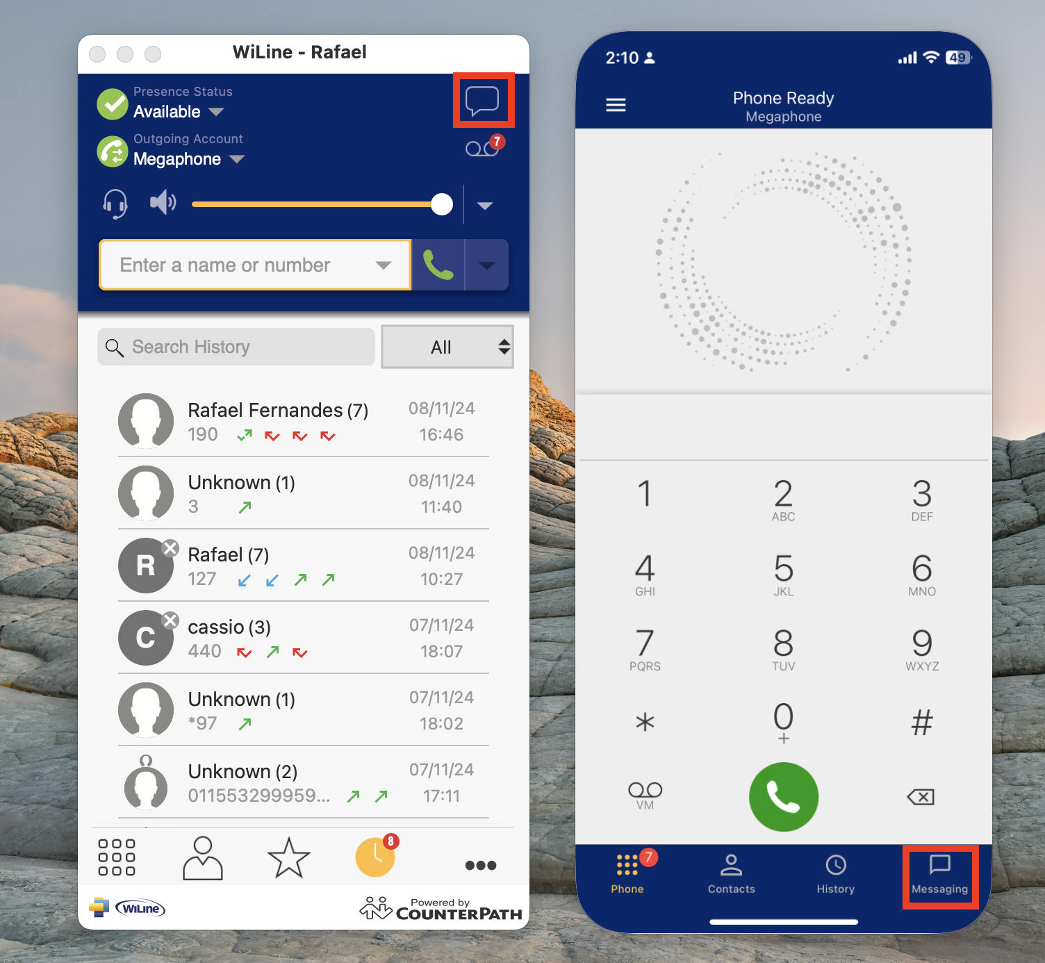 Messaging Tab