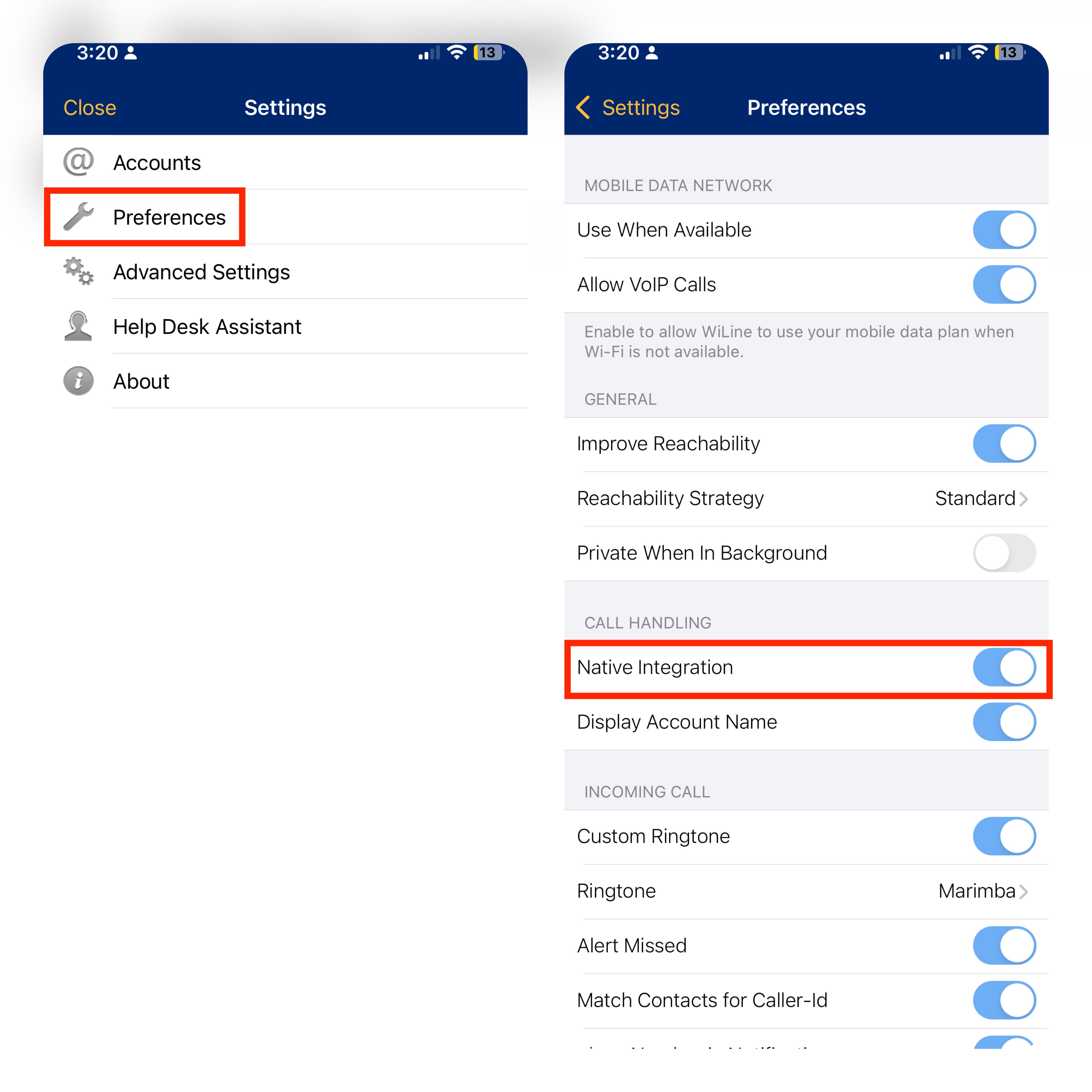 Enable Native Integration
