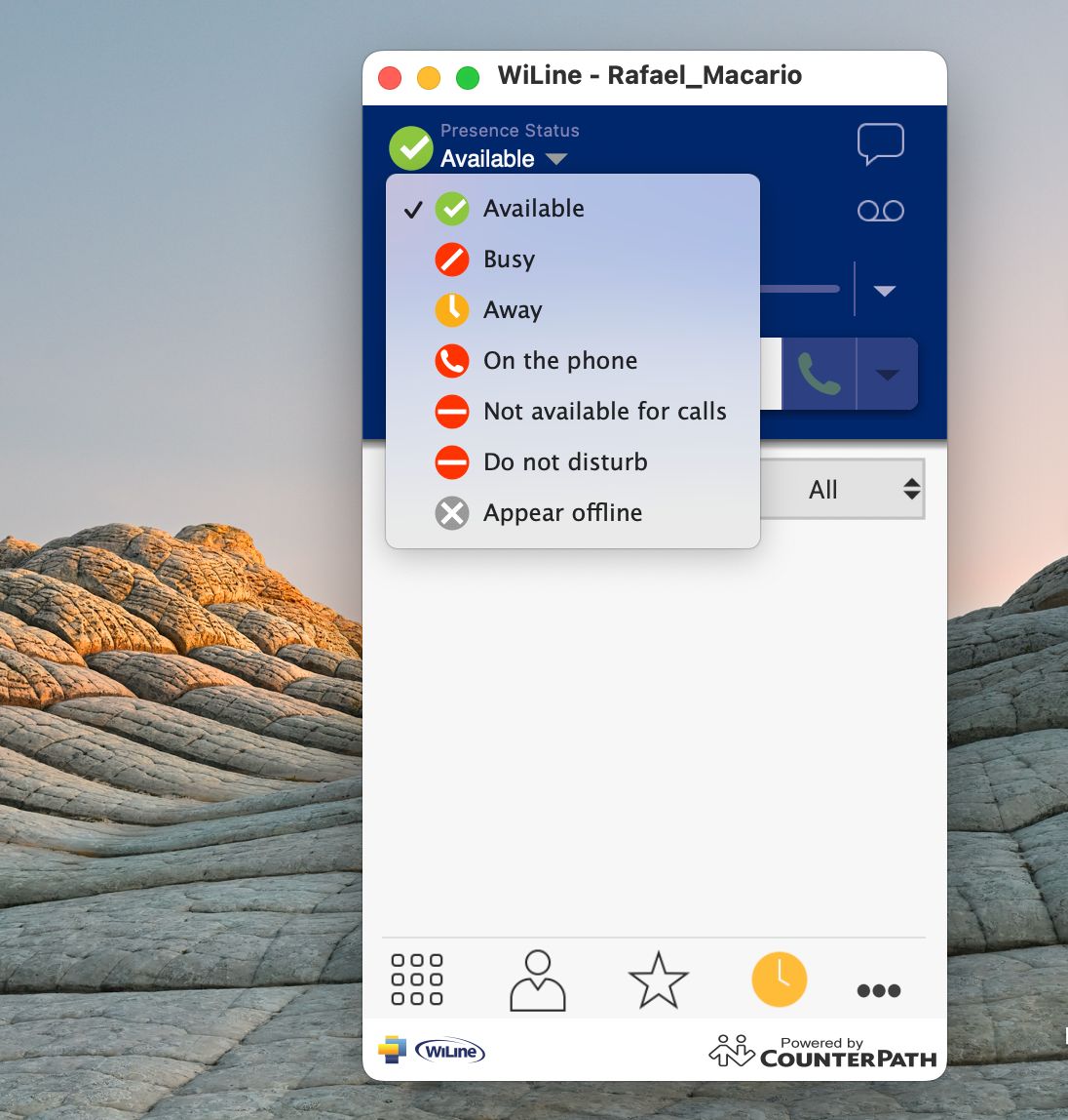 Updating Your Status on Desktop