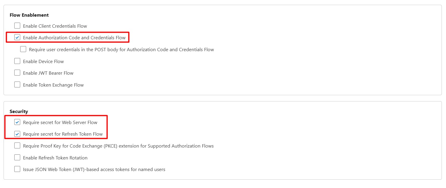 select the following fields
