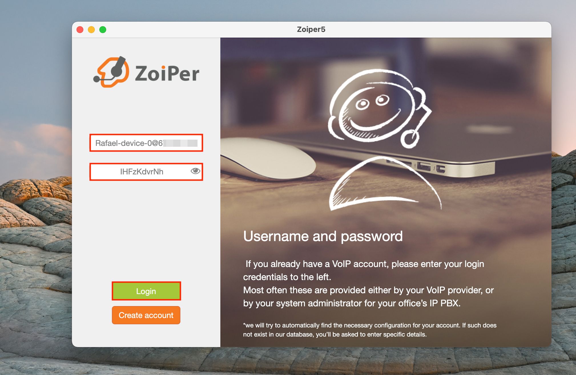 Configurar Zoiper