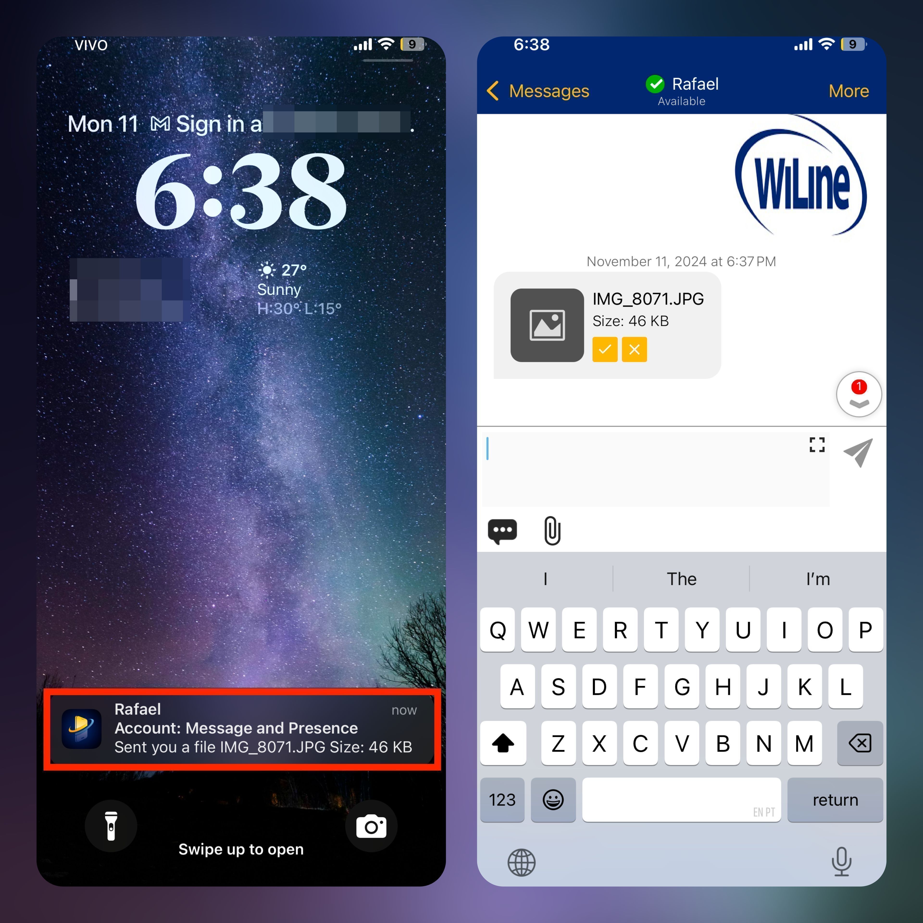 Recepción de archivos